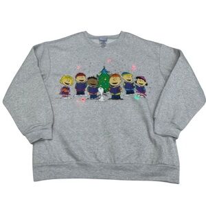 Peanuts Charlie Brown Christmas Light Up Crewneck Sweatshirt Women's, Size XXL